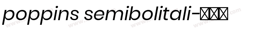 poppins semibolitali字体转换
